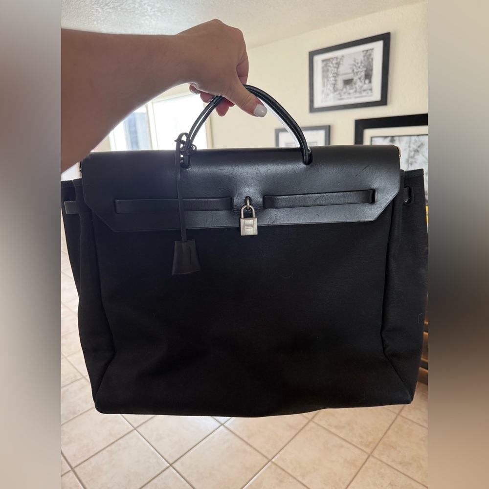 Authentic Vintage Hermes Birkin Kelly Herbag - Picture 14 of 14